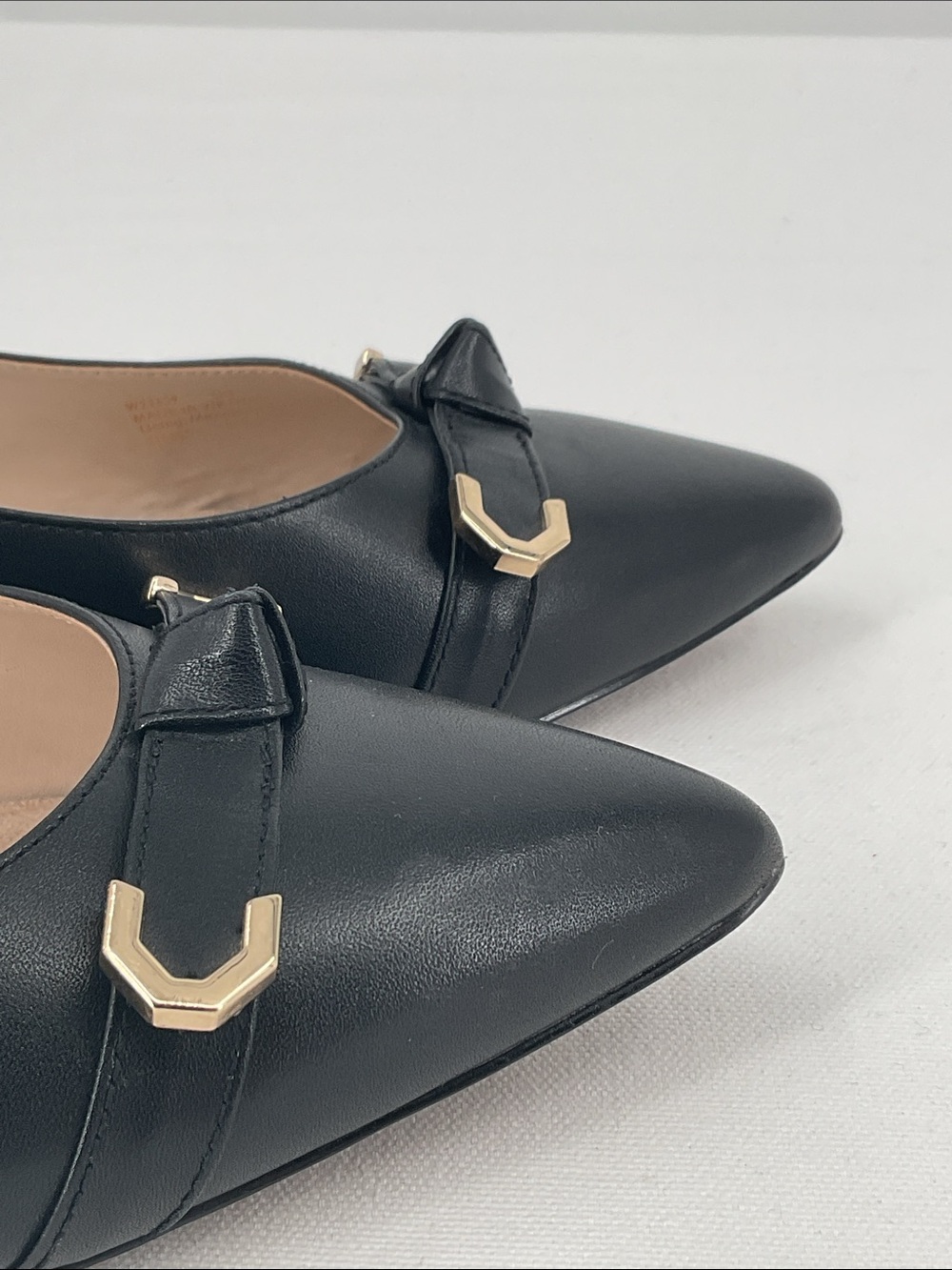 Cole Haan Menlo Skimmer Black Leather Slingback Flats - Picture 3 of 9